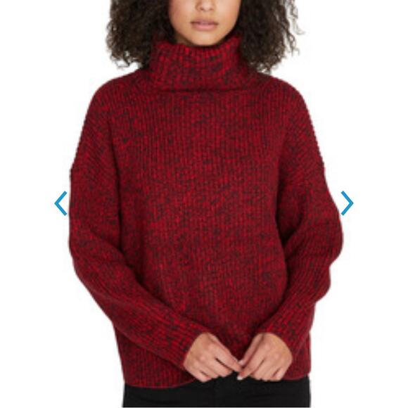Sanctuary Red Black Chunky Knit Sweater XXS - Picture 1 of 7